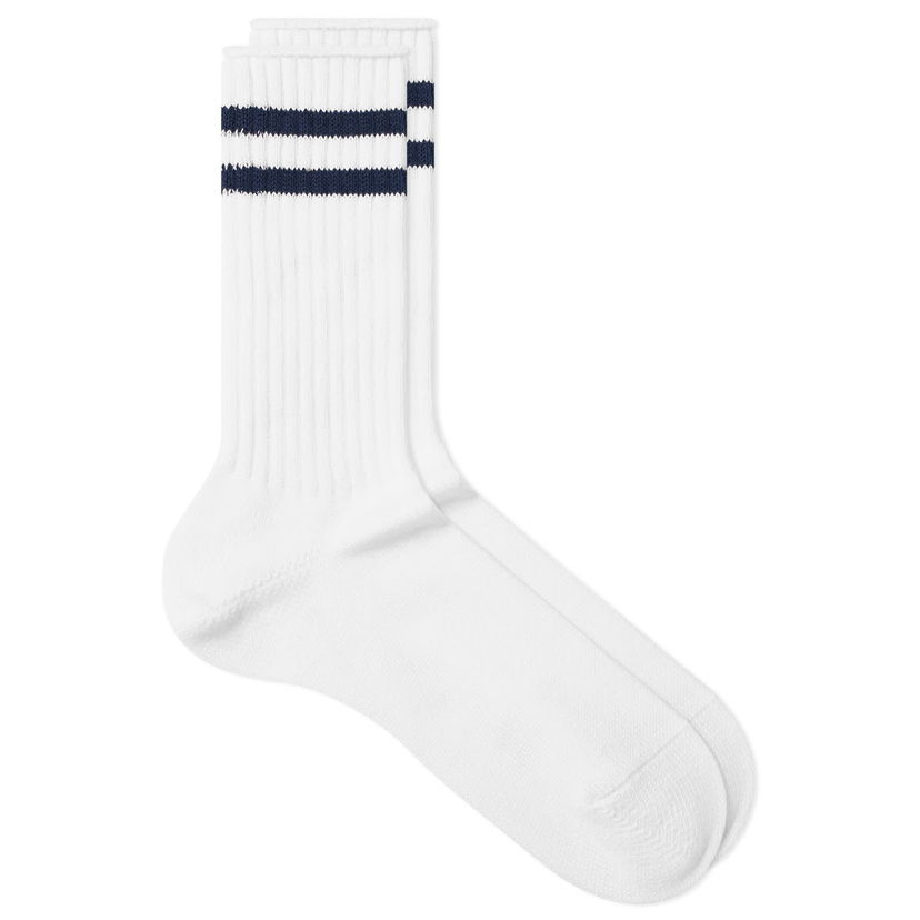 Nogavice BEAMS Beams Plus Schoolboy Socks Bela | 3843-0010-479-01