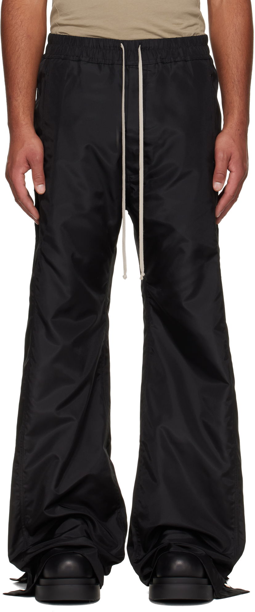 Trenirka Rick Owens DRKSHDW Concordians Pusher Elastic Waist Wide-Leg Track Pants Črna | DU02E7393 NCV