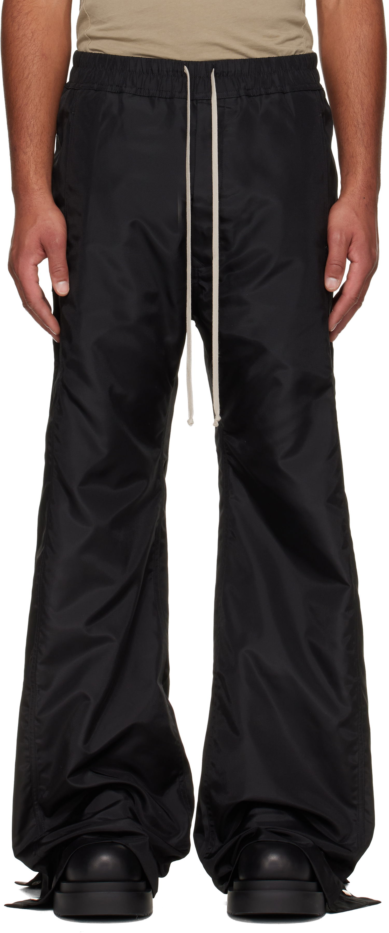 Trenirka Rick Owens DRKSHDW Concordians Pusher Elastic Waist Wide-Leg Track Pants Črna | DU02E7393 NCV, 0