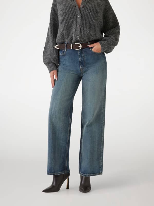 Kavbojke GUESS Clair Palazzo Denim Pant Modra | W5RA1OD5JD1