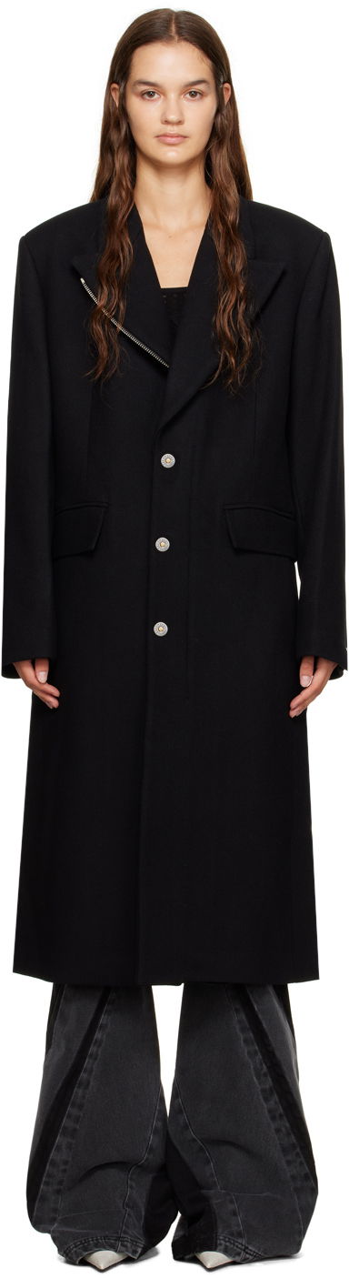 Plašči Dion Lee Dion Lee Arrow Lapel Coat Črna | C6019P23