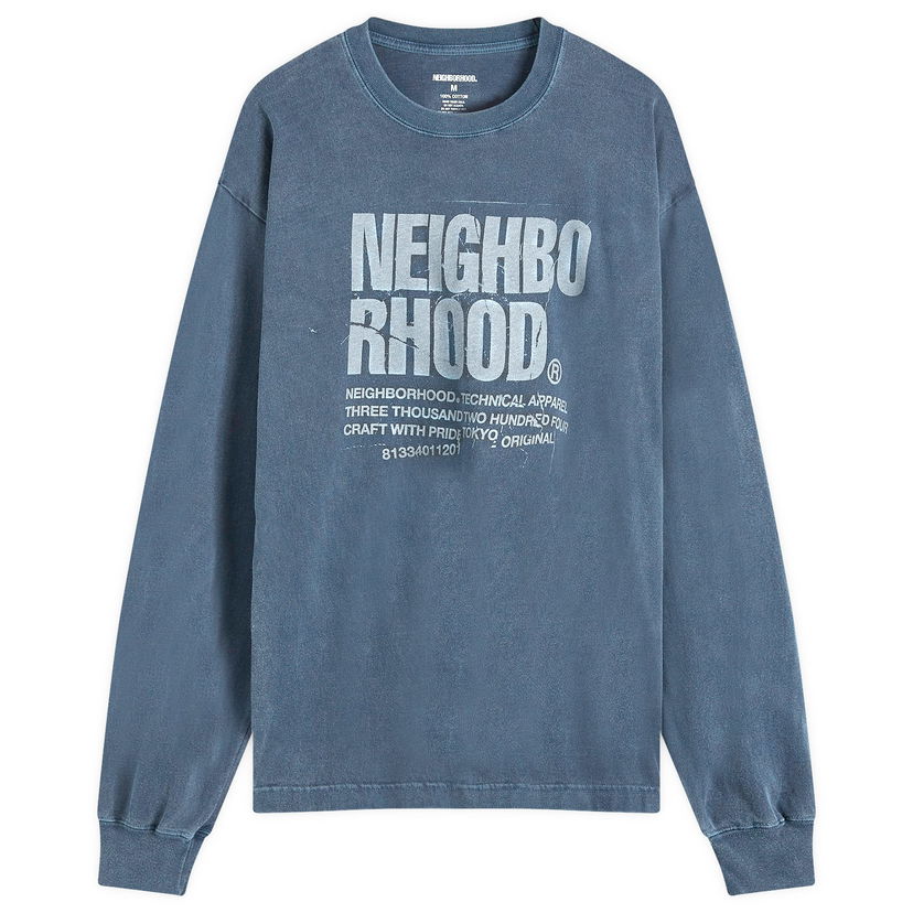 Majica Neighborhood LS-11 Long Sleeve T-Shirt Modra | 242PCNH-LT11-NVY