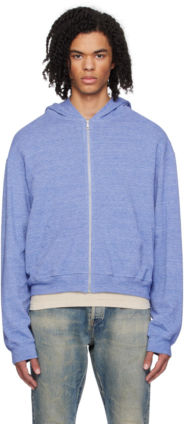 Pulover John Elliott Vintage Melange Hoodie Modra | B264A3640A