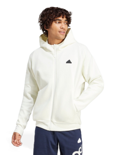 Pulover adidas Performance Premium Full-Zip Hoodie Bela | IR5208