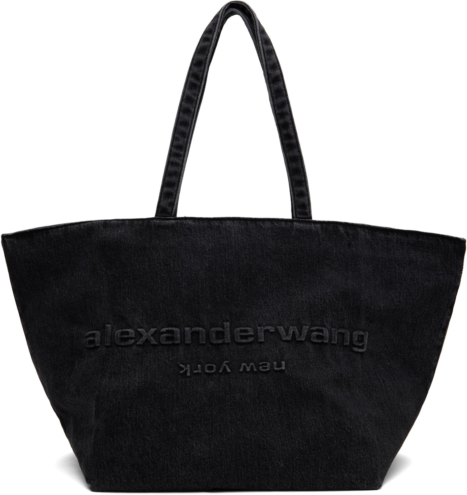 Tote bag Alexander Wang Alexander Wang Punch Denim Tote Črna | 20125T30T, 0