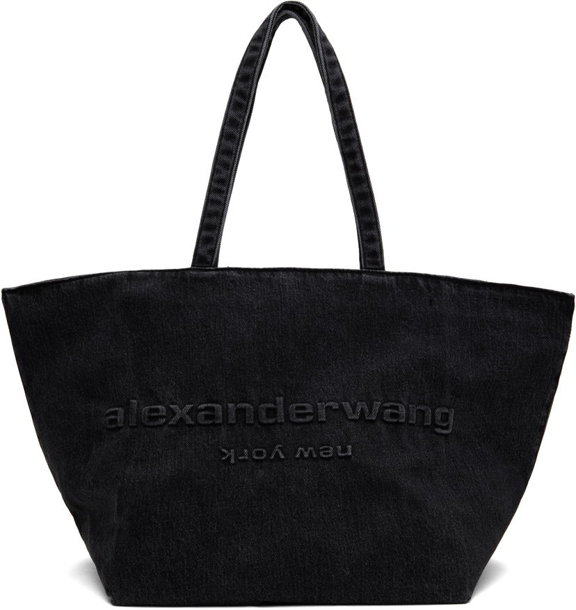 Tote bag Alexander Wang Alexander Wang Punch Denim Tote Črna | 20125T30T