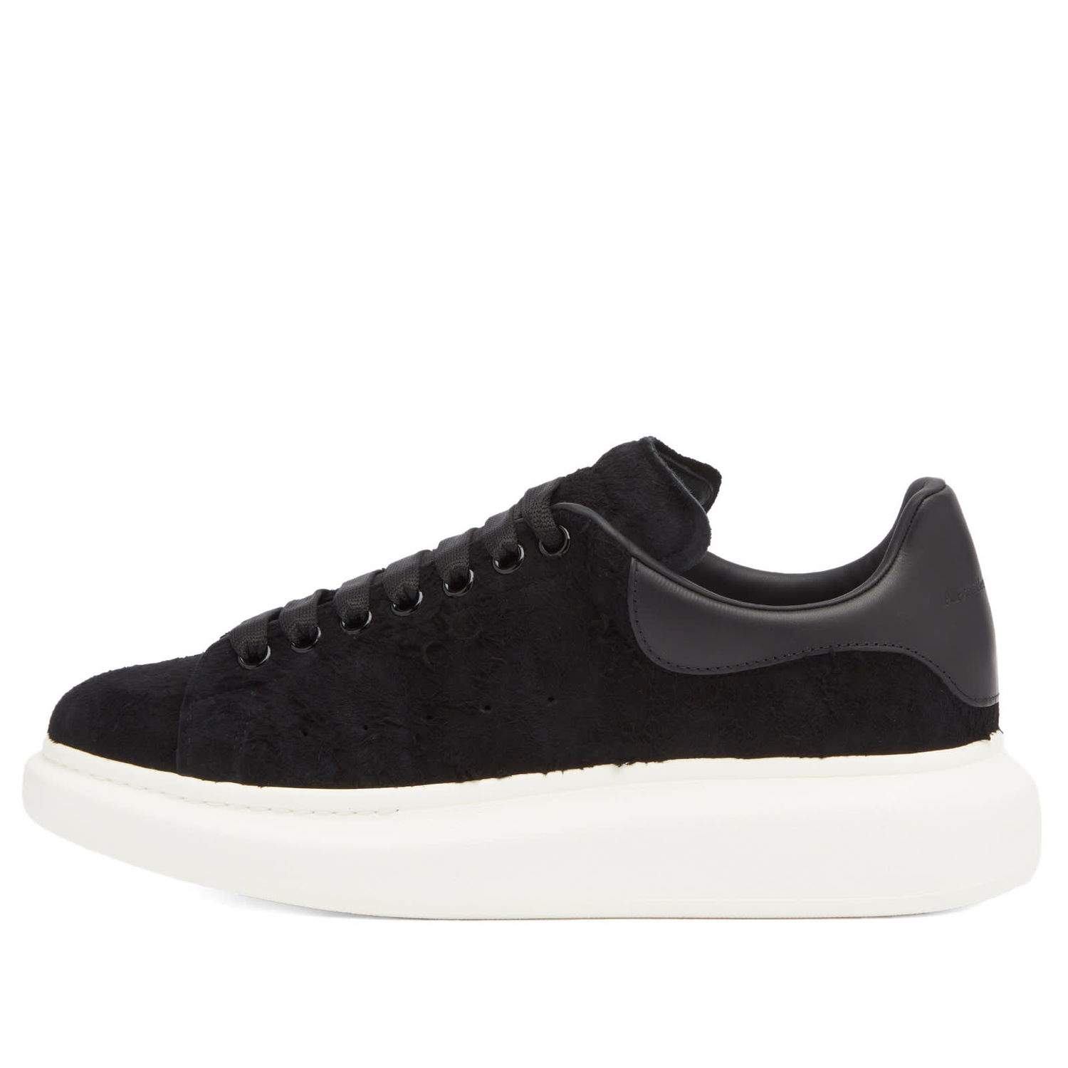 Superge in čevlji Alexander McQueen Exaggerate Sole Rough Suede Črna | 553680-WIAC8-1000, 0