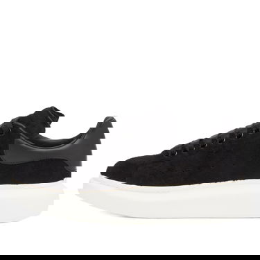 Superge in čevlji Alexander McQueen Exaggerate Sole Rough Suede Črna | 553680-WIAC8-1000, 0
