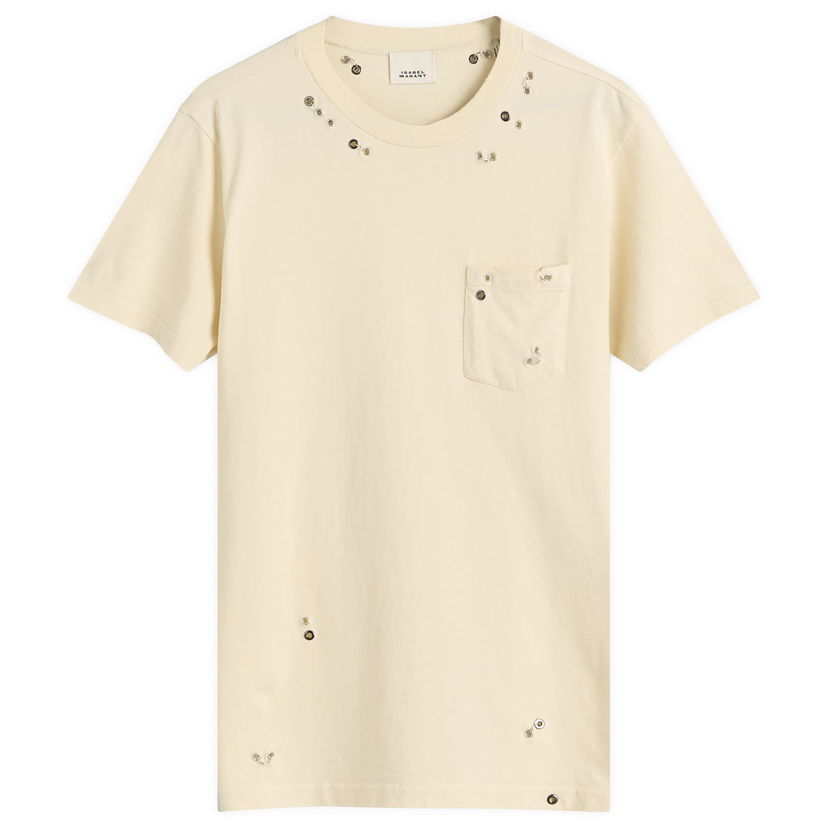 Majica ISABEL MARANT Isabel Marant Yazrane Pierced T-Shirt Bež | 25HTS0302FA-C4N05I-23EC