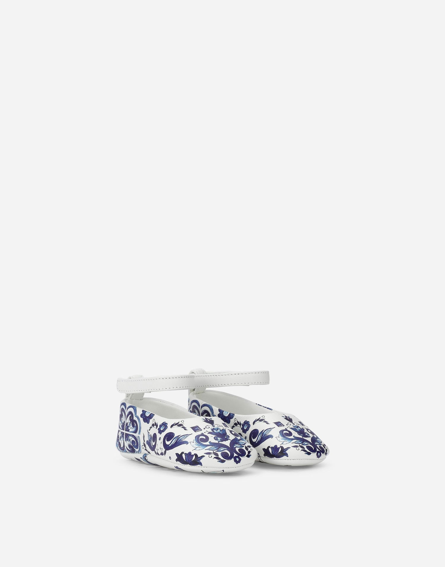 Superge in čevlji Dolce & Gabbana Lambskin Ballet Flats with Majolica Print First Steps (19-26) Večbarvna | DK0065AC513HA3OB, 1