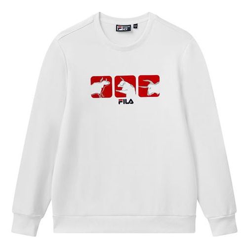 Pulover FILA Sportswear Bull Graphic Sweatshirt Bela | F11M118297F-WT
