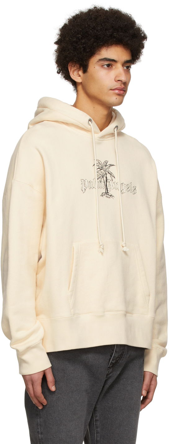 Pulover Palm Angels Sunset Palms Popover Hoodie Bež | PMBB058S22FLE0120110, 1