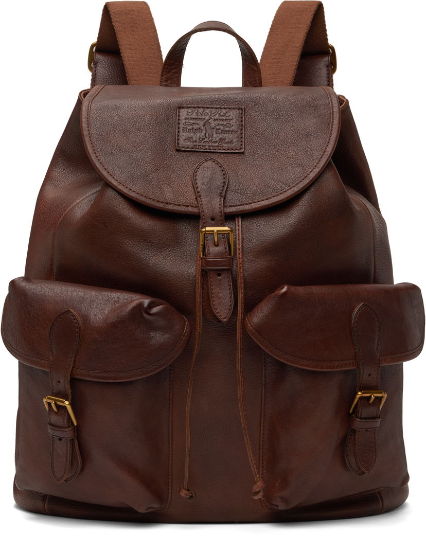 Nahrbtnik Polo by Ralph Lauren Ralph Lauren Heritage Leather Backpack Rjava | 405946036001