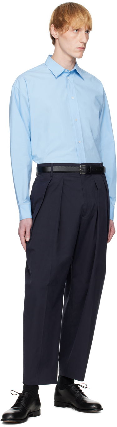 Srajce The Row The Row Miller Button-Up Shirt Modra | 970-W2567, 4