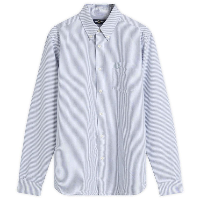 Srajce Fred Perry Fred Perry Oxford Stripe Shirt, Size Large Modra | M1768-38A