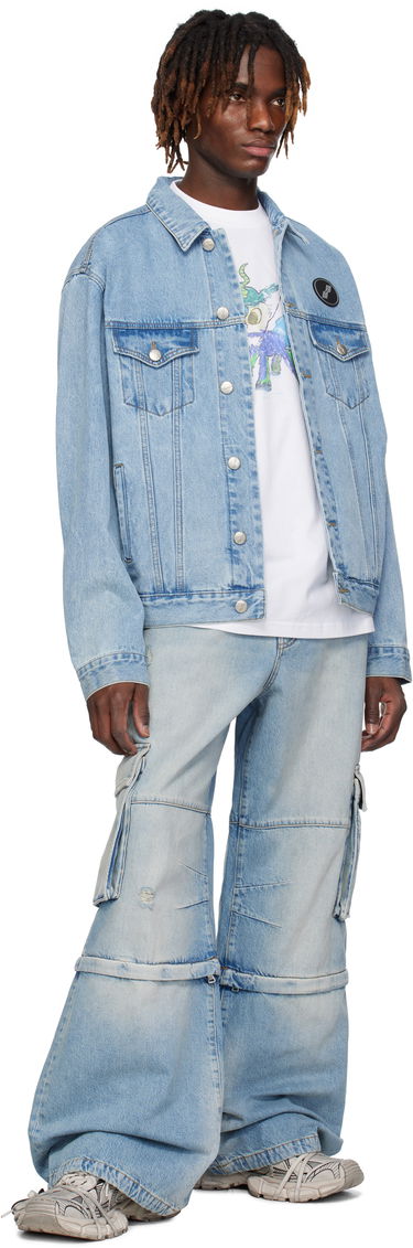 Cargo hlače We11done We11done Faded Denim Zip-off Cargo Pants Modra | WD-DP0-25-393-M-SK, 3