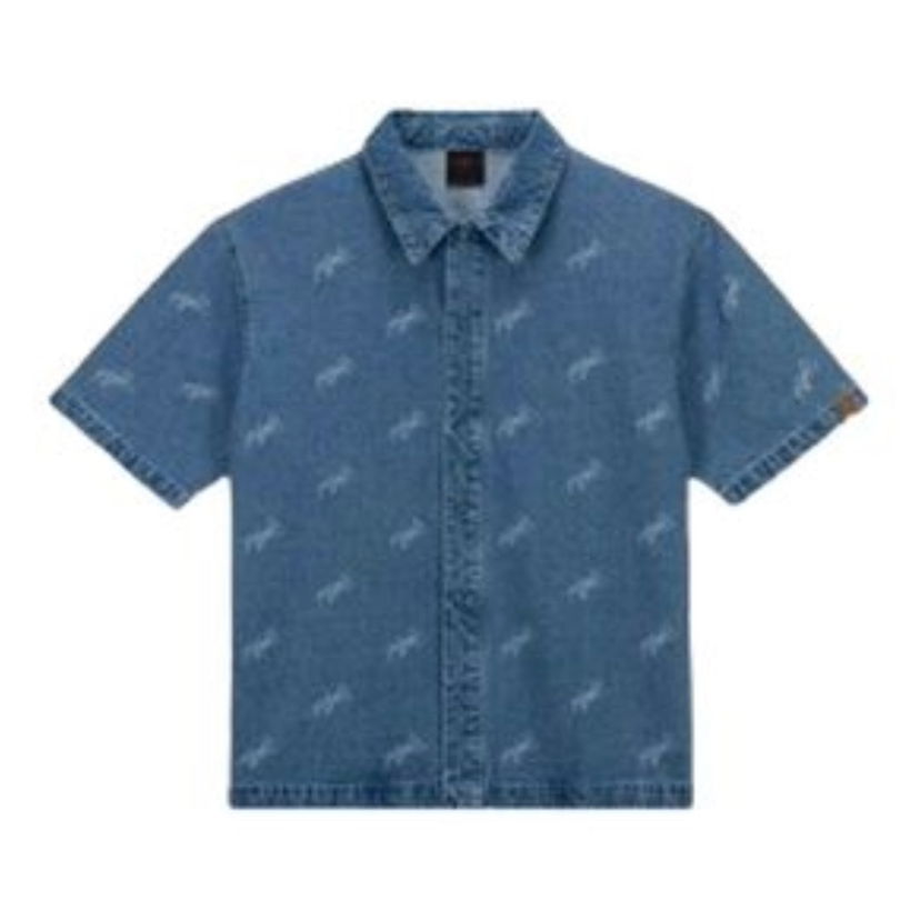Srajce Jordan Flight Denim Print Shirt Modra | FN4654-436