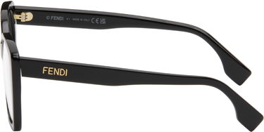 Sončna očala FENDI Lettering Rectangle Glasses Črna | FE50127IW54001 192337228438, 2