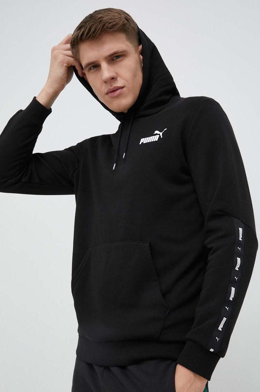 Pulover Puma Essentials+ Tape Hoodie Črna | 847385, 0