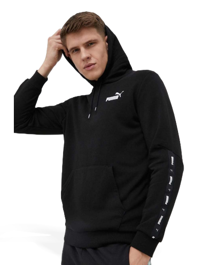 Pulover Puma Essentials+ Tape Hoodie Črna | 847385
