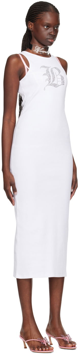 Obleke Blumarine Graphic Midi Tank Dress Rjava | P422A428A, 4