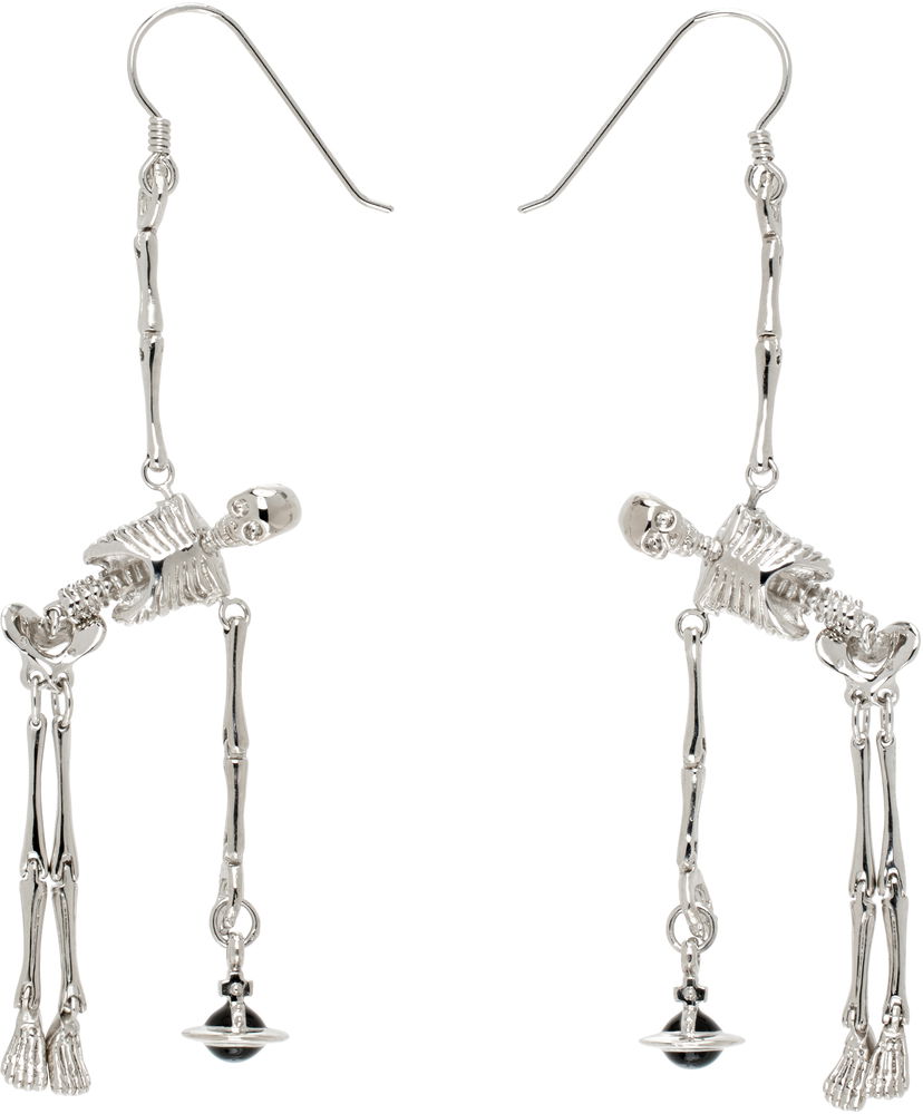 Uhani Vivienne Westwood Skeleton Earrings Kovinski | 6203008Q-02P107-