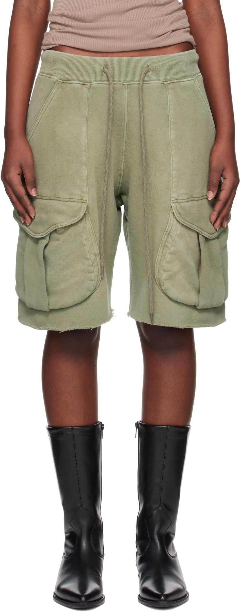 Kratke hlače R13 R13 Multipocket Relaxed Sweat Shorts Zelena | R13WK253-001BD