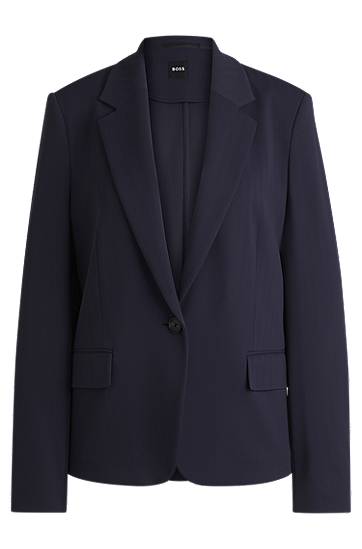 Jakna BOSS Relaxed-Fit Stretch Blazer Mornarica | 50535193