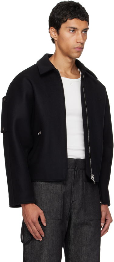 Bomber jakna Courrèges Courrèges Embroidered Wool Bomber Jacket Črna | 325CBL308WO0118, 1