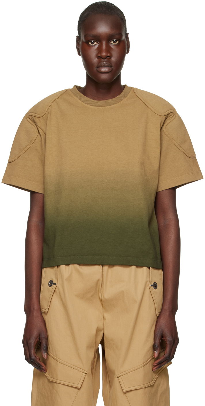 Krop-top Dion Lee Sunfade Gradient Cropped T-Shirt Rjava | C3090R23
