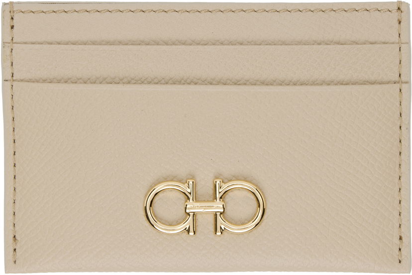Denarnica FERRAGAMO Salvatore Ferragamo Gancini Card Holder Bež | 779465