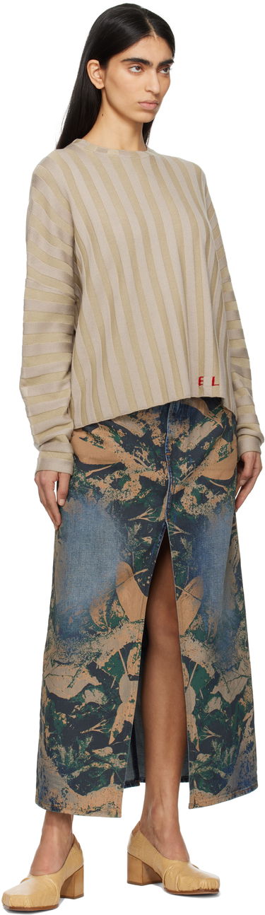 Pleteni pulover Eckhaus Latta Eckhaus Latta Keyboard Knit Sweater Bež | 8026-EL-PS25-DU -, 3