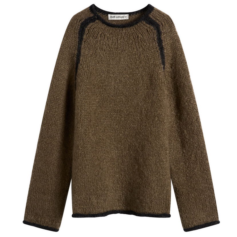 Pleteni pulover OUR LEGACY Rider Roundneck Jumper Rjava | M4253RS