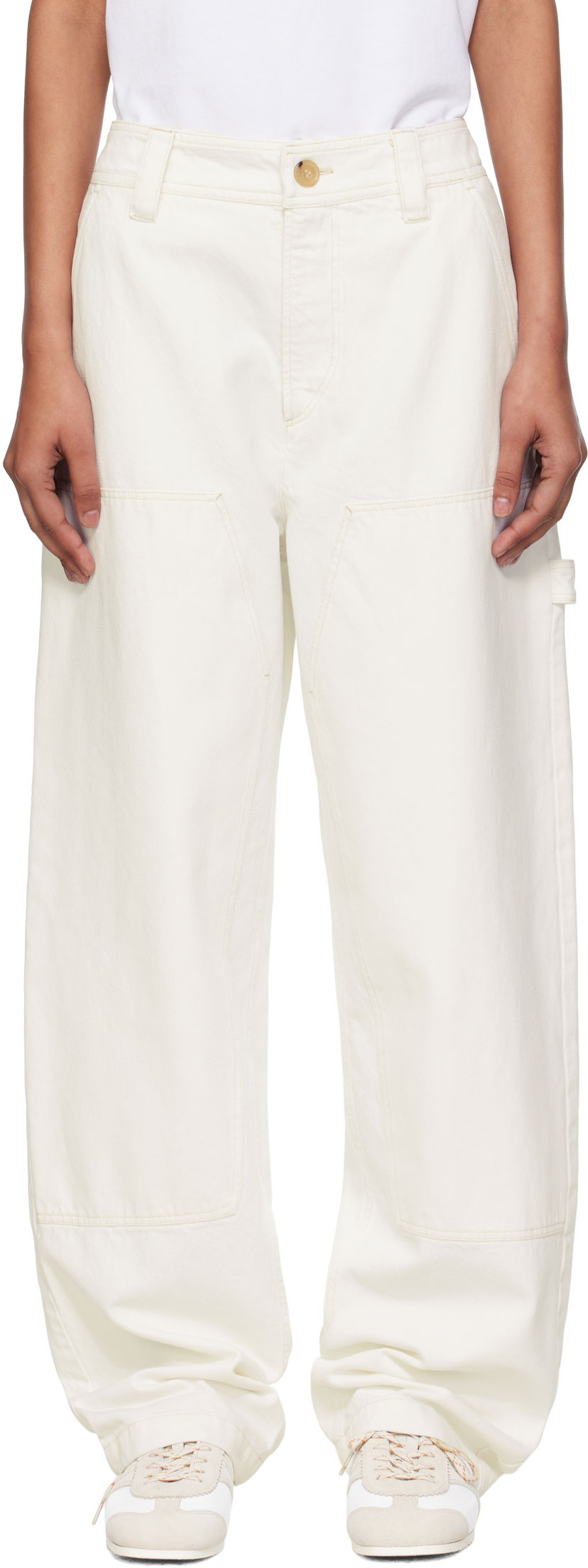Cargo hlače A.P.C. A.P.C. Gustav Carpenter Pants Bela | COGZV-M08484