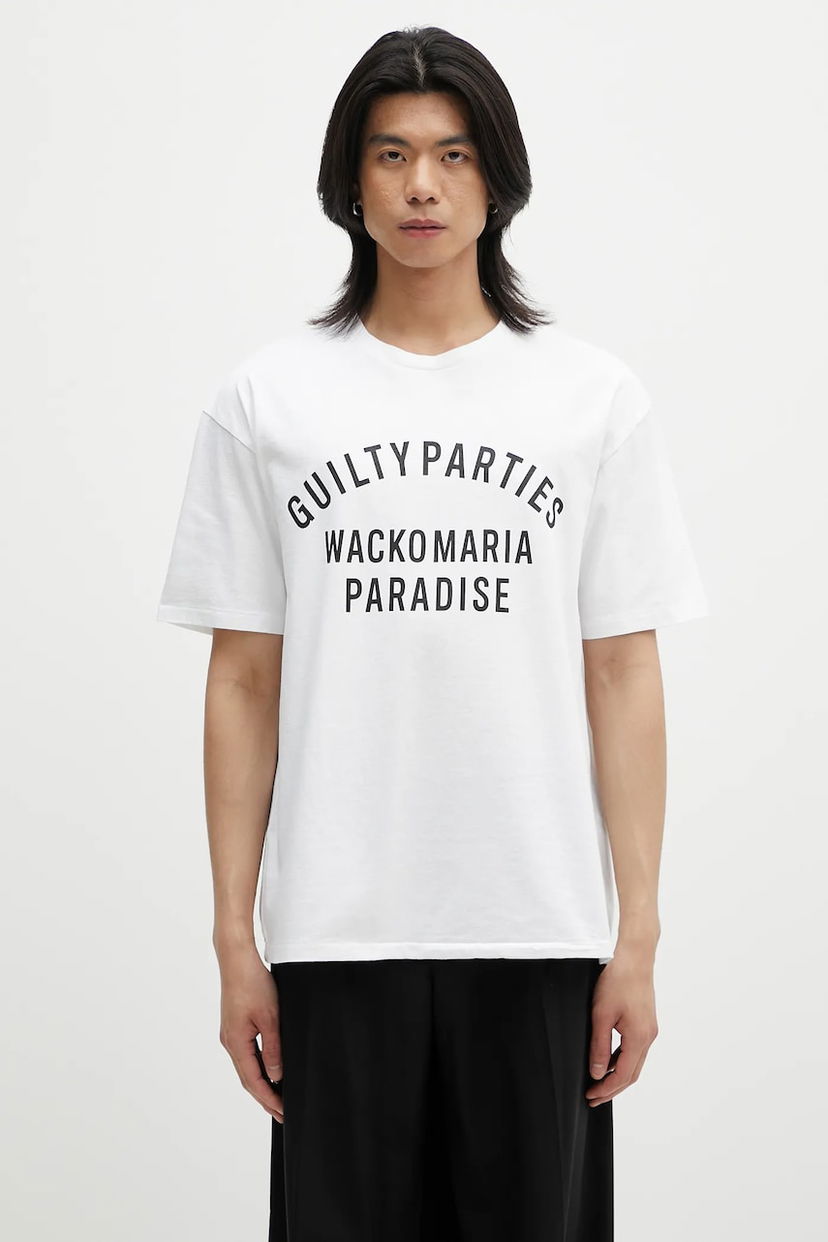 Majica WACKO MARIA Wacko Maria Paradise Printed T-Shirt Bela | 25SS.WMT.WT10