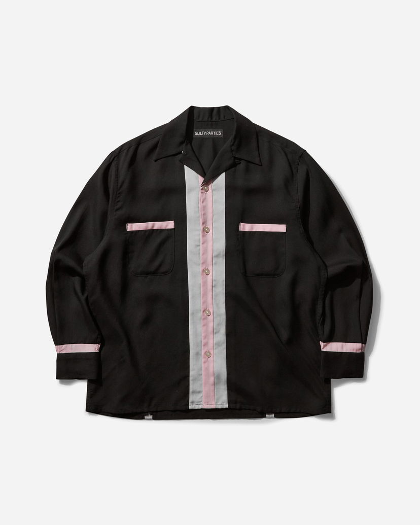 Srajce WACKO MARIA Switching Black Shirt Črna | 24FW-WMS-OC08 BLACK