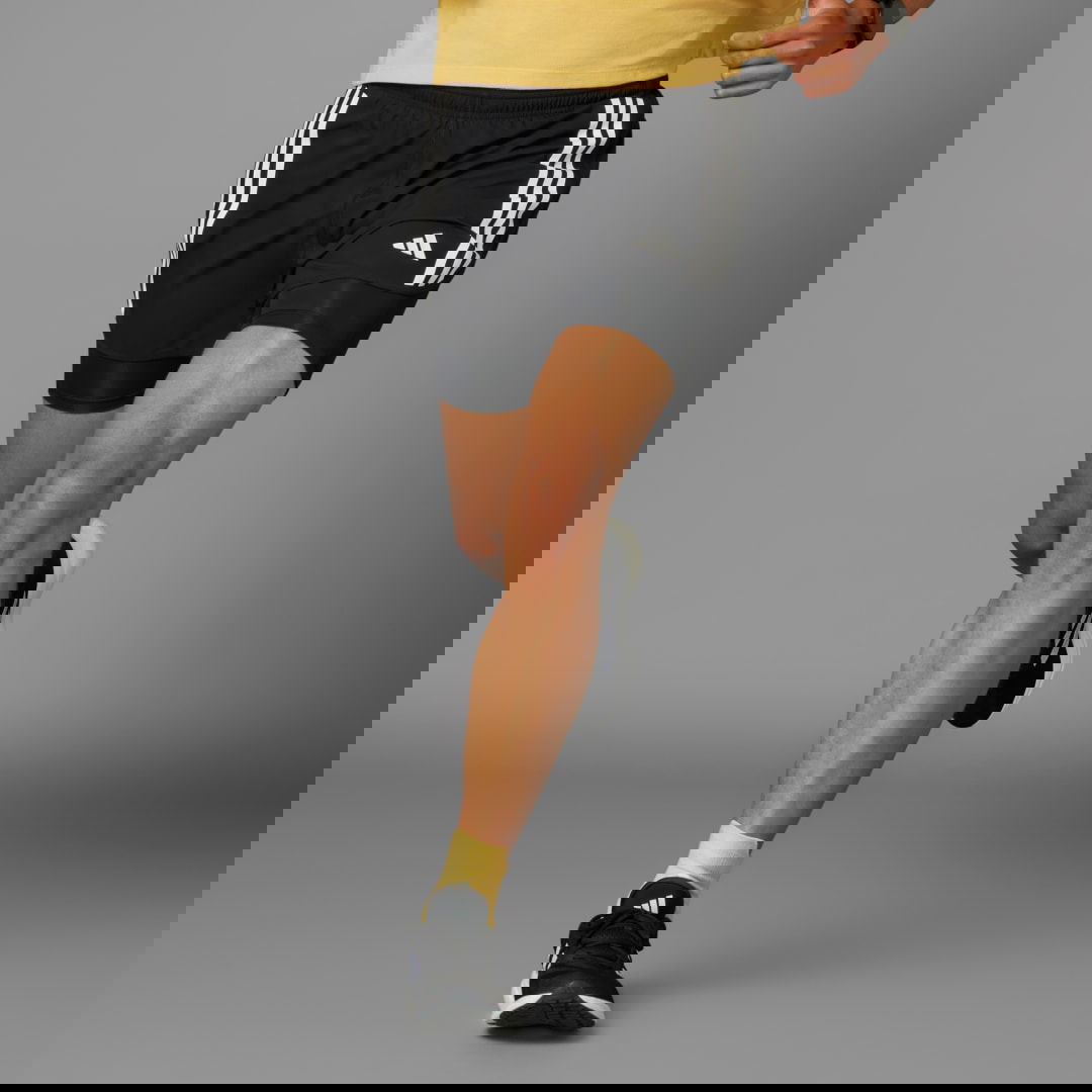 Kratke hlače adidas Performance Own the Run 3-Stripes 2-in-1 Shorts Črna | IQ3808, 1
