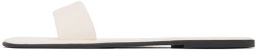 Obleke The Row The Row Leather Beach Slides Bela | F1386-SPN60, 2