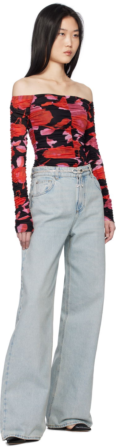 Majica brez rokavov Blumarine Blumarine Printed Jersey Draped Top Večbarvna | P522C361A, 4