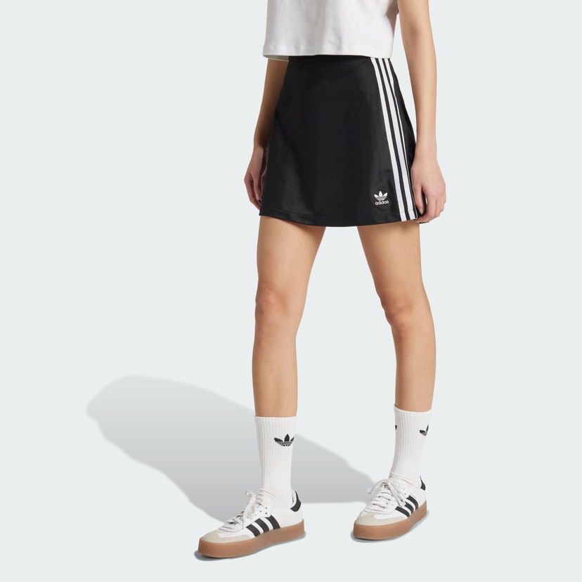 Krila adidas Performance Adicolor 3-Stripes Mini Skirt Črna | JD0281