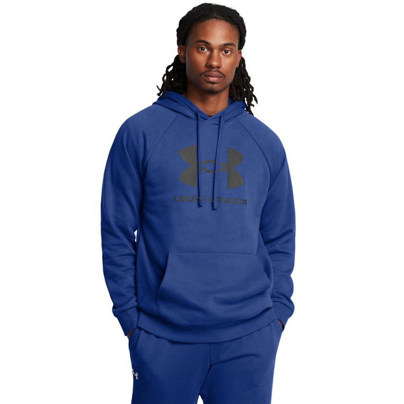 Pulover Under Armour Rival Logo Fleece Hoodie Modra | 1379758-432