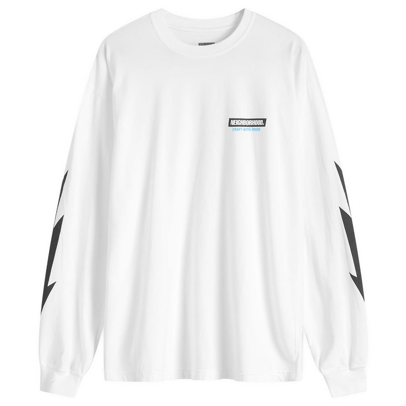 Majica Neighborhood LS-16 Long Sleeve T-Shirt Bela | 242PCNH-LT16-WHT
