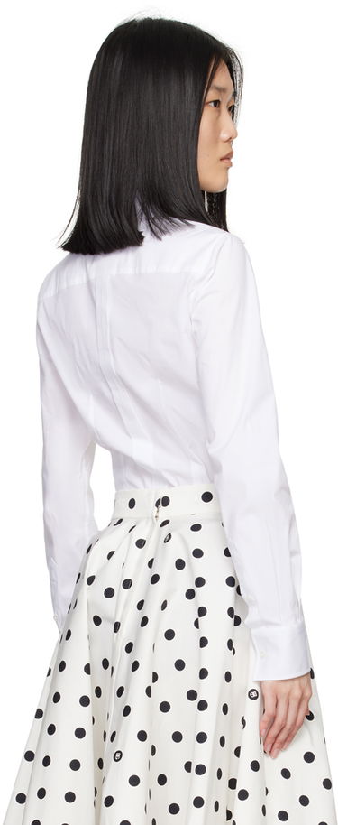 Srajce Dolce & Gabbana White Spread Collar Shirt Bela | F5G19T FUEEE, 2