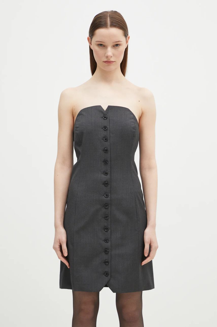 Obleke Samsoe Samsoe Samsoe Samsoe Saellen Mini Dress Siva | F24400132, 0