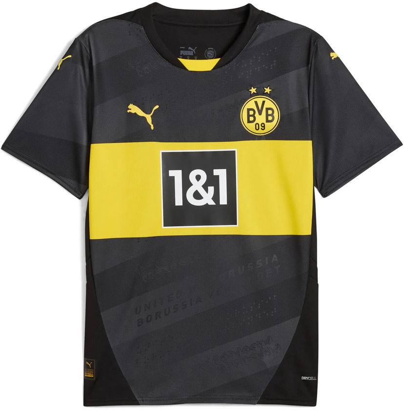 Dres Puma BVB  Away Jersey Replica 2024/25 Črna | 774956-02