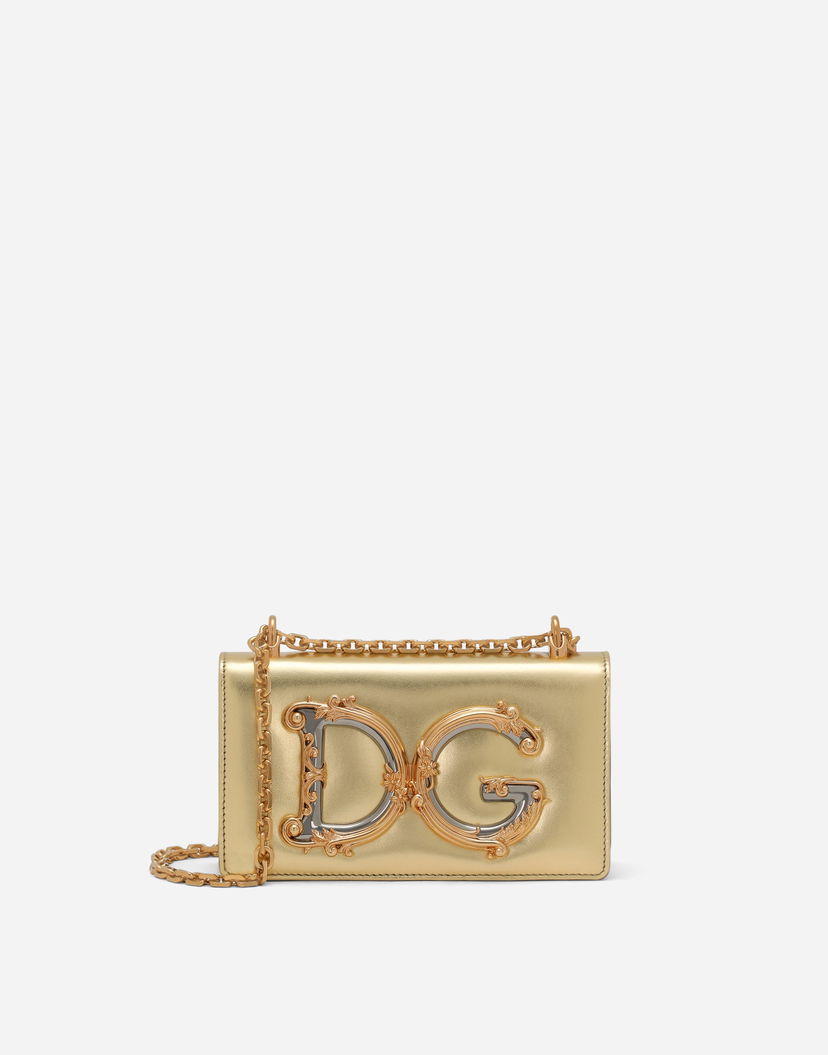 Torbica Dolce & Gabbana Dolce & Gabbana DG Girls Nappa Leather Phone Bag Kovinski | BI1416AW12189869