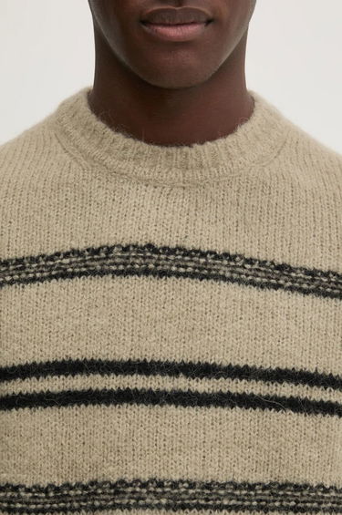 Pleteni pulover Samsoe Samsoe Samsoe Samsoe SAARIN Striped Wool Sweater Bež | M24300098, 3
