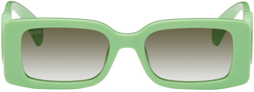 Sončna očala Gucci Rectangular Interlocking G Sunglasses Zelena | GG1325S-004, 0