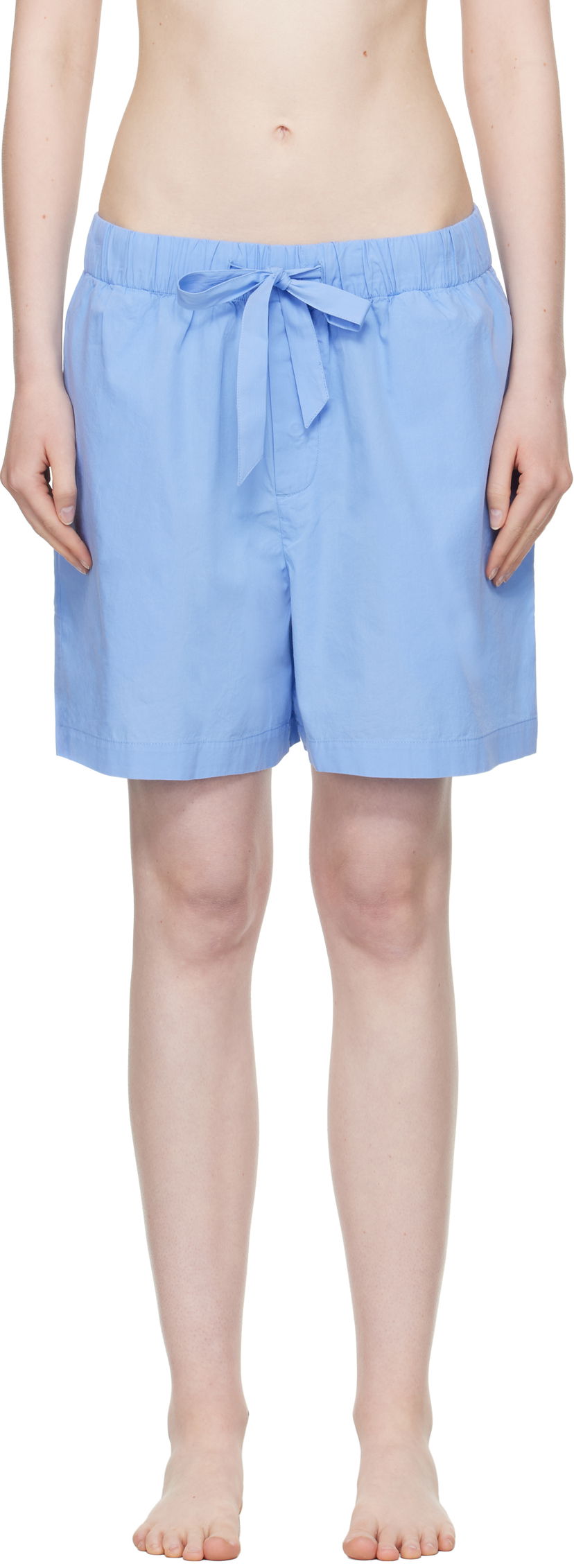 Pižame TEKLA Tekla Poplin Pyjama Shorts Modra | PPL-SHORTS-346