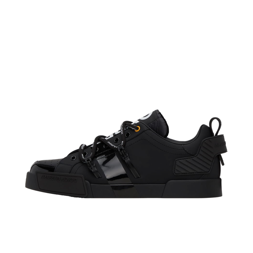 Superge in čevlji Dolce & Gabbana Black Portofino Sneakers Črna | CS1783AJ986
